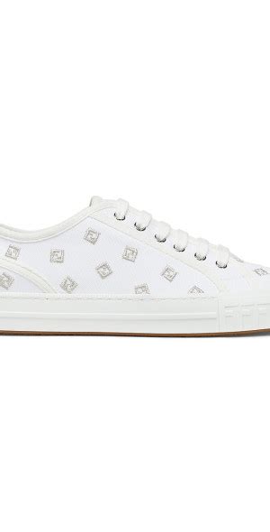 fendi domino embroidered low-top sneakers|fendi ladies sneakers.